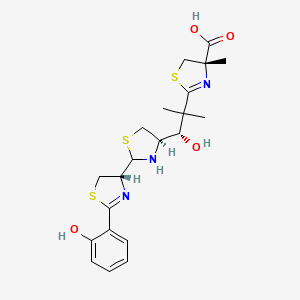 molecular formula C21H27N3O4S3 B1219798 Yersiniabactin 
