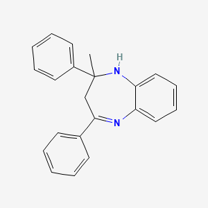 molecular formula C22H20N2 B12197983 2-methyl-2,4-diphenyl-2,3-dihydro-1H-1,5-benzodiazepine CAS No. 55626-14-7