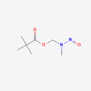 molecular formula C7H14N2O3 B1219808 1-(N-Methyl-N-nitrosamino)methyl pivaloate CAS No. 93614-10-9