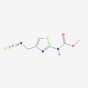 molecular formula C7H7N3O2S2 B121981 Methyl 4-(isothiocyanatomethyl)thiazole-2-carbamate CAS No. 152872-07-6