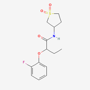 molecular formula C14H18FNO4S B12198162 N-(1,1-dioxidotetrahydrothiophen-3-yl)-2-(2-fluorophenoxy)butanamide 