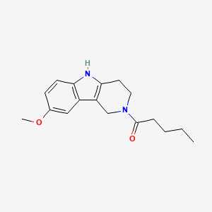 molecular formula C17H22N2O2 B12198199 1-(8-methoxy-1,3,4,5-tetrahydro-2H-pyrido[4,3-b]indol-2-yl)pentan-1-one 