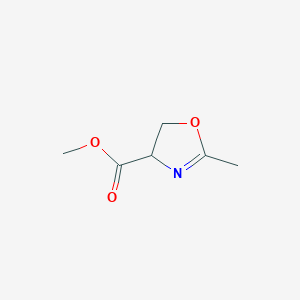 molecular formula C6H9NO3 B121982 Methyl 2-methyl-4,5-dihydro-1,3-oxazole-4-carboxylate CAS No. 155884-28-9