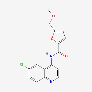 molecular formula C16H13ClN2O3 B12198267 N-(6-chloroquinolin-4-yl)-5-(methoxymethyl)furan-2-carboxamide CAS No. 955315-31-8
