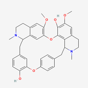 molecular formula C36H38N2O6 B1219830 6,6'-二甲氧基-2,2'-二甲氧基茜草醇-7,12'-二醇 