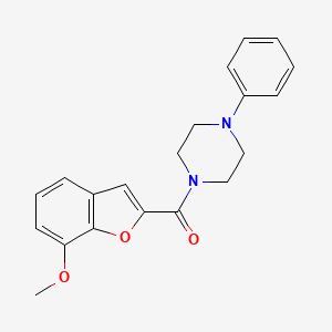 molecular formula C20H20N2O3 B12198329 (7-Methoxy-1-benzofuran-2-yl)(4-phenylpiperazin-1-yl)methanone 