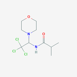 molecular formula C10H17Cl3N2O2 B12198334 2-methyl-N-[2,2,2-trichloro-1-(morpholin-4-yl)ethyl]propanamide 