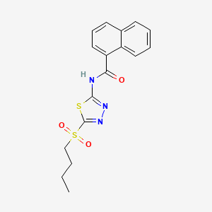 molecular formula C17H17N3O3S2 B12198346 N-[5-(butylsulfonyl)-1,3,4-thiadiazol-2-yl]naphthalene-1-carboxamide 