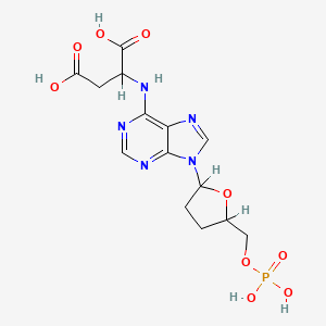 N-(9-{5-[(Phosphonooxy)methyl]oxolan-2-yl}-9H-purin-6-yl)aspartic acid