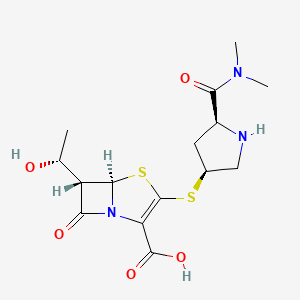 (5-Dimethylaminocarbonylpyrrolidin-3-ylthio)-6-(1-hydroxyethyl)penem-3-carboxylic acid