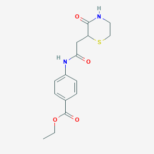 4-[[1-Oxo-2-(3-oxo-2-thiomorpholinyl)ethyl]amino]benzoic acid ethyl ester
