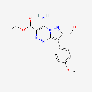 molecular formula C17H19N5O4 B12198530 Ethyl 4-amino-7-(methoxymethyl)-8-(4-methoxyphenyl)pyrazolo[5,1-c][1,2,4]triazine-3-carboxylate 