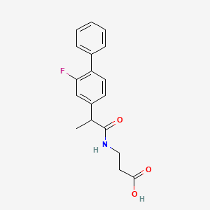molecular formula C18H18FNO3 B12198557 N-[2-(2-fluorobiphenyl-4-yl)propanoyl]-beta-alanine 