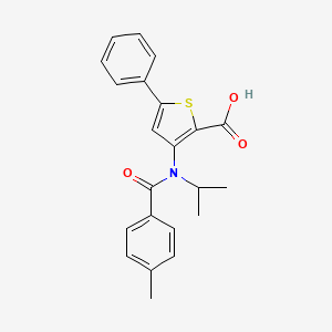 3-[Isopropyl(4-methylbenzoyl)amino]-5-phenylthiophene-2-carboxylic acid