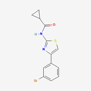 molecular formula C13H11BrN2OS B12198645 N-[4-(3-bromophenyl)(1,3-thiazol-2-yl)]cyclopropylcarboxamide 
