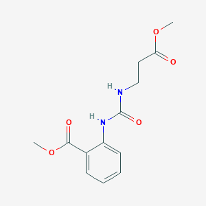 molecular formula C13H16N2O5 B12198723 Methyl 2-{[(3-methoxy-3-oxopropyl)carbamoyl]amino}benzoate 
