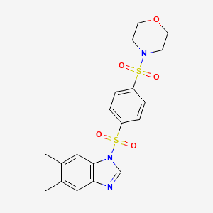 4-[4-[(5,6-Dimethyl-1-benzimidazolyl)sulfonyl]phenyl]sulfonylmorpholine
