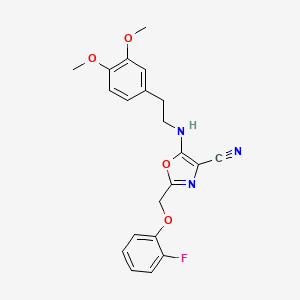 5-[2-(3,4-Dimethoxyphenyl)ethylamino]-2-[(2-fluorophenoxy)methyl]-4-oxazolecarbonitrile