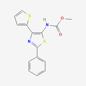 molecular formula C15H12N2O2S2 B12198742 Methyl [2-phenyl-4-(thiophen-2-yl)-1,3-thiazol-5-yl]carbamate 