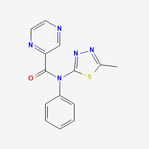 N-(5-methyl-1,3,4-thiadiazol-2-yl)-N-phenyl-2-pyrazinecarboxamide