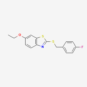 6-Ethoxy-2-[(4-fluorophenyl)methylthio]-1,3-benzothiazole