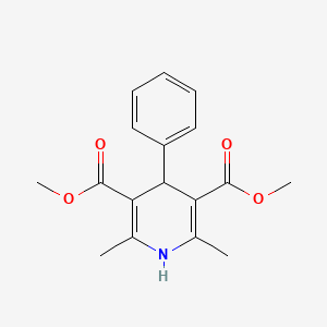 molecular formula C17H19NO4 B1219889 Dimethyl 2,6-dimethyl-4-phenyl-1,4-dihydropyridine-3,5-dicarboxylate CAS No. 70677-78-0