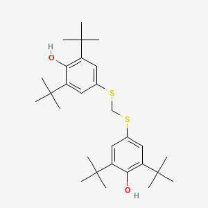 molecular formula C29H44O2S2 B1219892 2,6-Ditert-butyl-4-[(3,5-ditert-butyl-4-hydroxyphenyl)sulfanylmethylsulfanyl]phenol CAS No. 129895-82-5