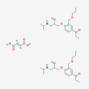 molecular formula C42H66N2O12 B012199 1-(4-(2-Hydroxy-3-(isopropylamino)propoxy)-3-(propoxymethyl)phenyl)propanone maleate (2:1) CAS No. 106909-37-9