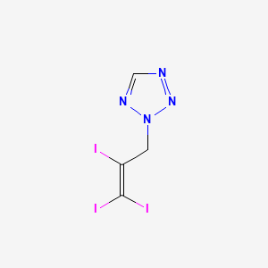 molecular formula C4H3I3N4 B1219904 2-(2,3,3-Triiodoallyl)-2H-tetrazole CAS No. 87427-25-6