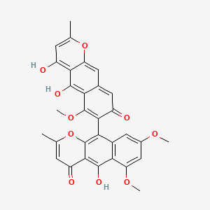 molecular formula C31H24O10 B1219913 Dianhydroaurasperone C CAS No. 92280-05-2
