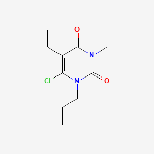 molecular formula C11H17ClN2O2 B1219915 1-Propyl-3,5-diethyl-6-chlorouracil CAS No. 52357-17-2