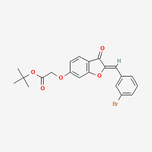 molecular formula C21H19BrO5 B12199246 tert-butyl {[(2Z)-2-(3-bromobenzylidene)-3-oxo-2,3-dihydro-1-benzofuran-6-yl]oxy}acetate 