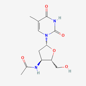 molecular formula C12H17N3O5 B1219925 3'-Deoxy-3'-acetamido-thymidine 