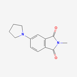 molecular formula C13H14N2O2 B1219931 2-Methyl-5-(1-pyrrolidinyl)isoindole-1,3-dione 