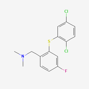molecular formula C15H14Cl2FNS B1219932 1-[2-[(2,5-dichlorophenyl)thio]-4-fluorophenyl]-N,N-dimethylmethanamine 