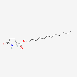 molecular formula C17H31NO3 B1219938 Dodecyl 5-oxo-DL-prolinate 