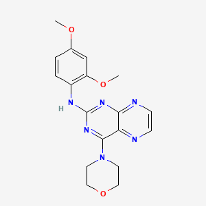 molecular formula C18H20N6O3 B12199402 N-(2,4-dimethoxyphenyl)-4-(morpholin-4-yl)pteridin-2-amine 