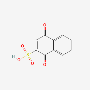 molecular formula C10H6O5S B1219941 1,4-Dioxonaphthalene-2-sulfonic acid CAS No. 5690-16-4