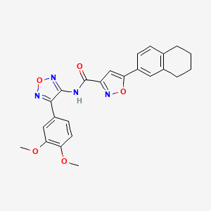 molecular formula C24H22N4O5 B12199491 N-[4-(3,4-dimethoxyphenyl)-1,2,5-oxadiazol-3-yl]-5-(5,6,7,8-tetrahydronaphthalen-2-yl)-1,2-oxazole-3-carboxamide 