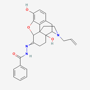 N-[(4a,9-dihydroxy-3-prop-2-enyl-2,4,5,6,7a,13-hexahydro-1H-4,12-methanobenzofuro[3,2-e]isoquinoline-7-ylidene)amino]benzamide