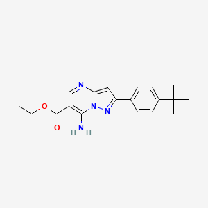Ethyl 7-amino-2-(4-tert-butylphenyl)pyrazolo[1,5-a]pyrimidine-6-carboxylate