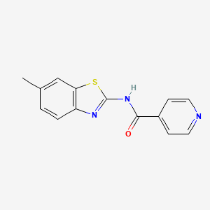 molecular formula C14H11N3OS B12199696 4-Pyridinecarboxamide, N-(6-methyl-2-benzothiazolyl)- CAS No. 377067-10-2