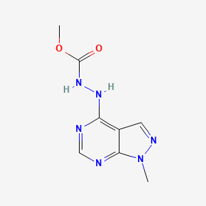molecular formula C8H10N6O2 B12199828 methyl 2-(1-methyl-1H-pyrazolo[3,4-d]pyrimidin-4-yl)hydrazinecarboxylate 