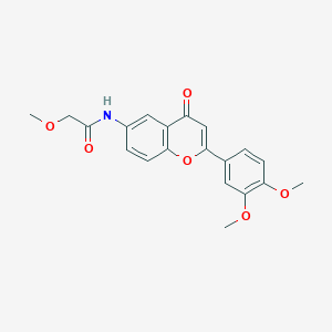 molecular formula C20H19NO6 B12199837 N-[2-(3,4-dimethoxyphenyl)-4-oxo-4H-chromen-6-yl]-2-methoxyacetamide 