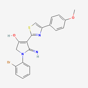 molecular formula C20H16BrN3O2S B12199846 1-(2-bromophenyl)-5-imino-4-[4-(4-methoxyphenyl)-1,3-thiazol-2-yl]-2,5-dihydro-1H-pyrrol-3-ol 