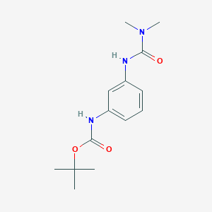 N'-(3-{[tert-Butoxy(hydroxy)methylidene]amino}phenyl)-N,N-dimethylcarbamimidic acid