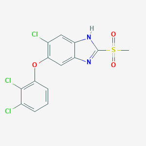 molecular formula C14H9Cl3N2O3S B122003 Triclabendazole sulfone CAS No. 106791-37-1