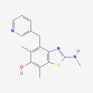 6-Hydroxy-5,7-dimethyl-2-methylamino-4-(3-pyridylmethyl)benzothiazole