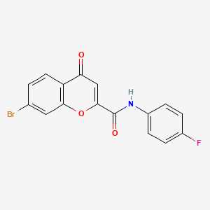 molecular formula C16H9BrFNO3 B12200314 7-bromo-N-(4-fluorophenyl)-4-oxo-4H-chromene-2-carboxamide 