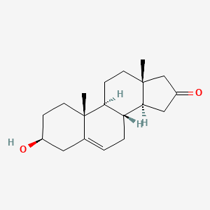 molecular formula C19H28O2 B1220040 3β-羟基-5-雄甾-16-酮 CAS No. 5088-64-2